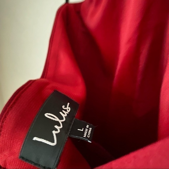 Lulus Ring My Bell Wine Red Halter Dress, New with Tags - Picture 4 of 8